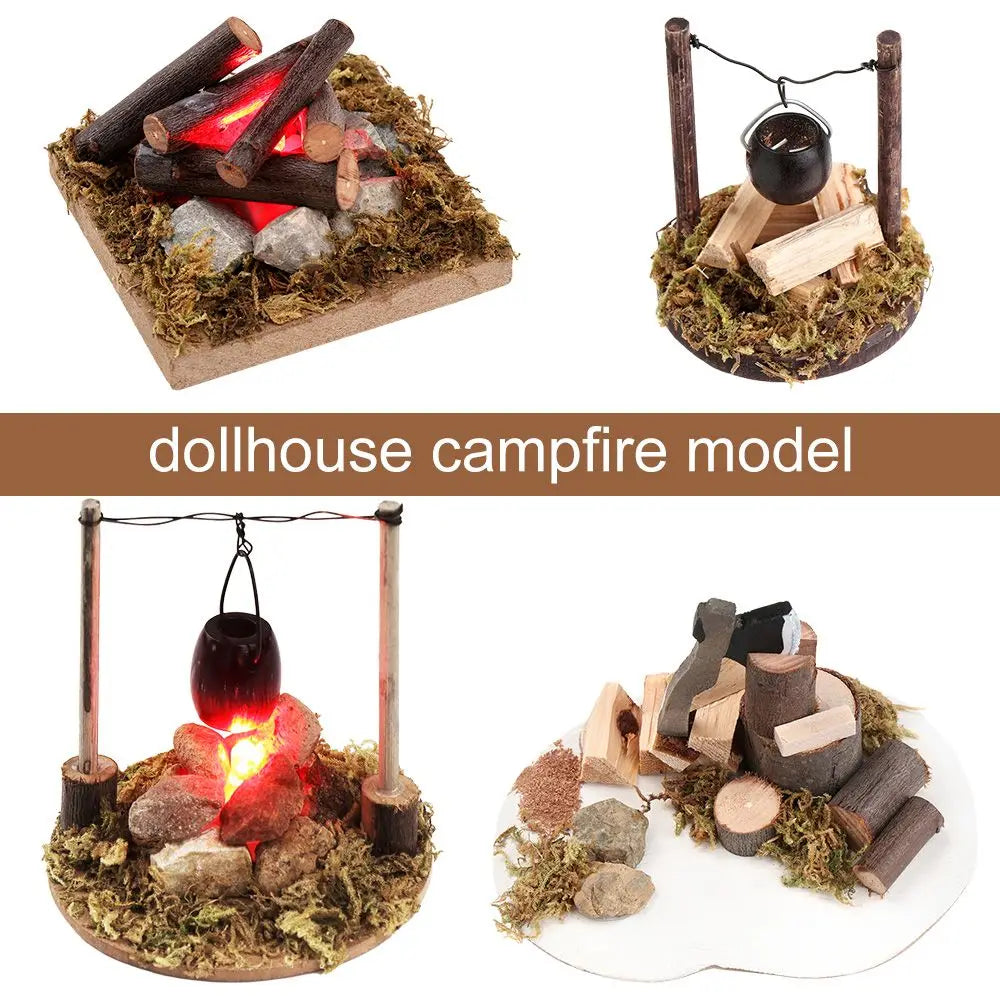 Micro Landscape Bonfire Miniatures Campfire Fairy Garden Décor
