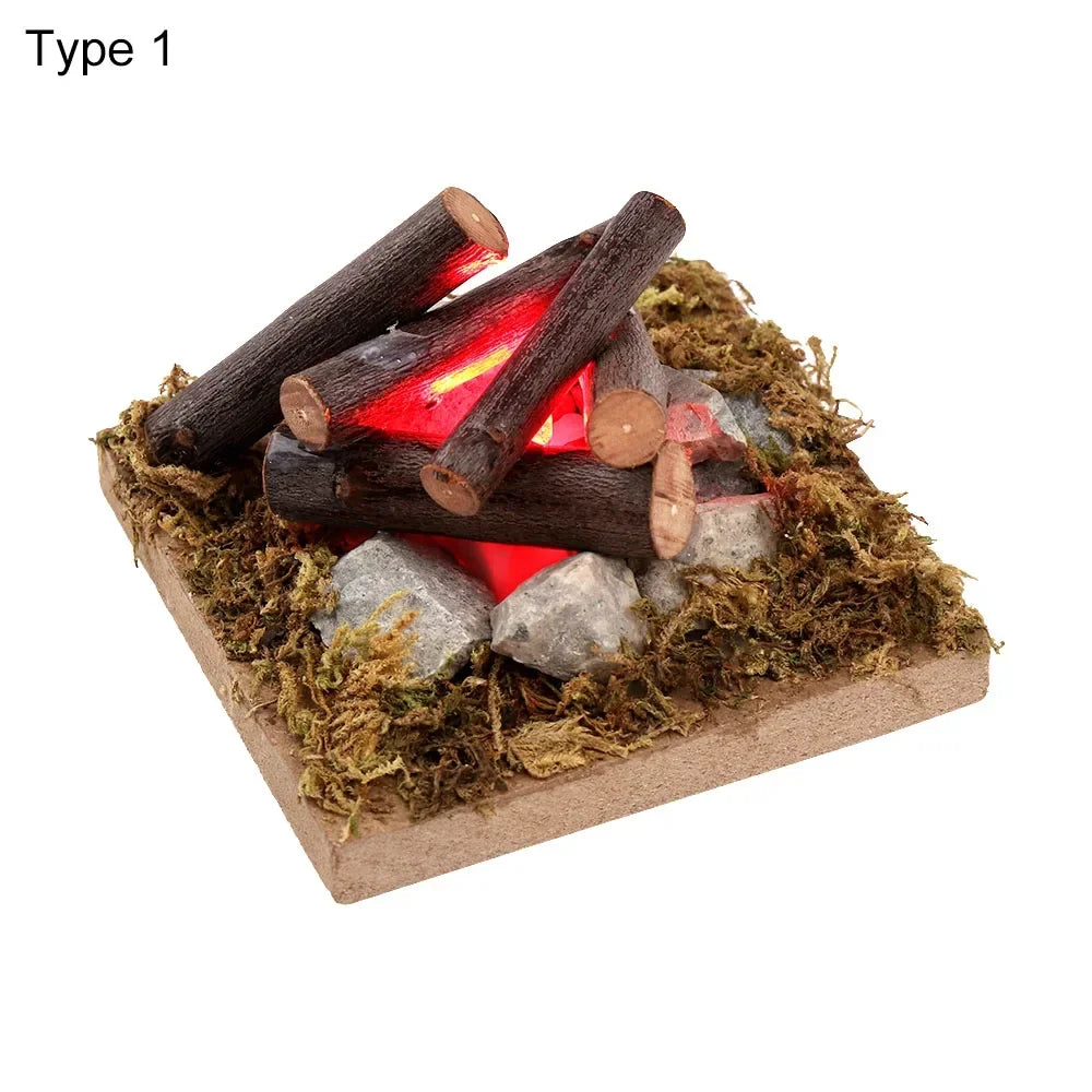Micro Landscape Bonfire Miniatures Campfire Fairy Garden Décor