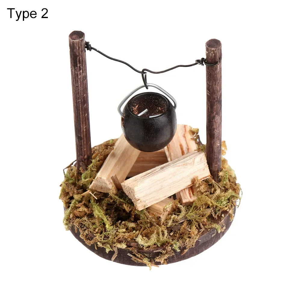 Micro Landscape Bonfire Miniatures Campfire Fairy Garden Décor