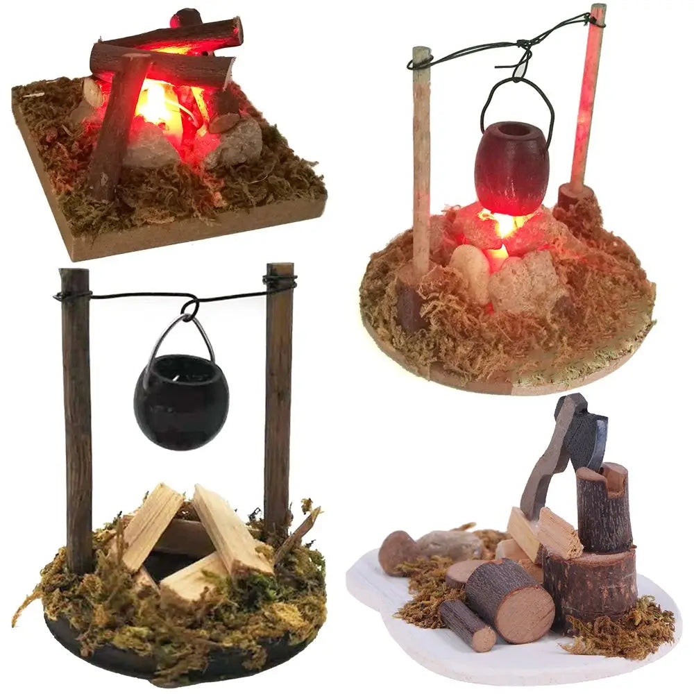 Micro Landscape Bonfire Miniatures Campfire Fairy Garden Décor
