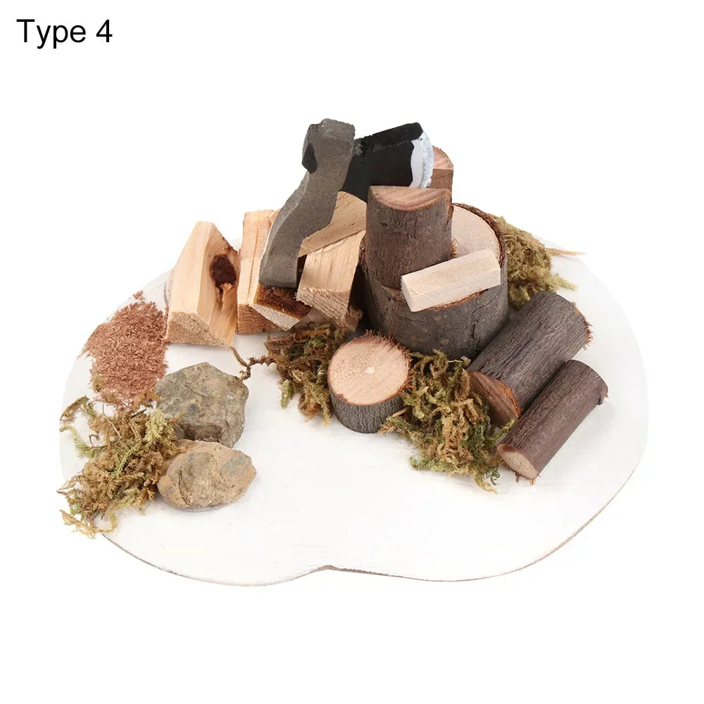 Micro Landscape Bonfire Miniatures Campfire Fairy Garden Décor