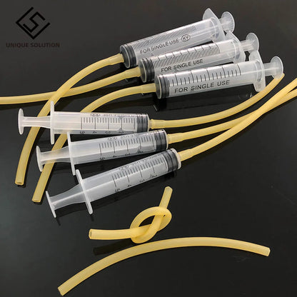 3pcs Pet Oral Feeding Syringe with 12cm Latex Tube