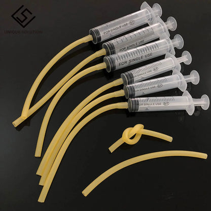 3pcs Pet Oral Feeding Syringe with 12cm Latex Tube