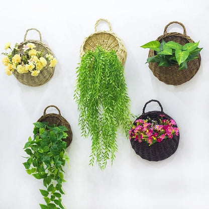 Wall Hanging Wicker Rattan Basket