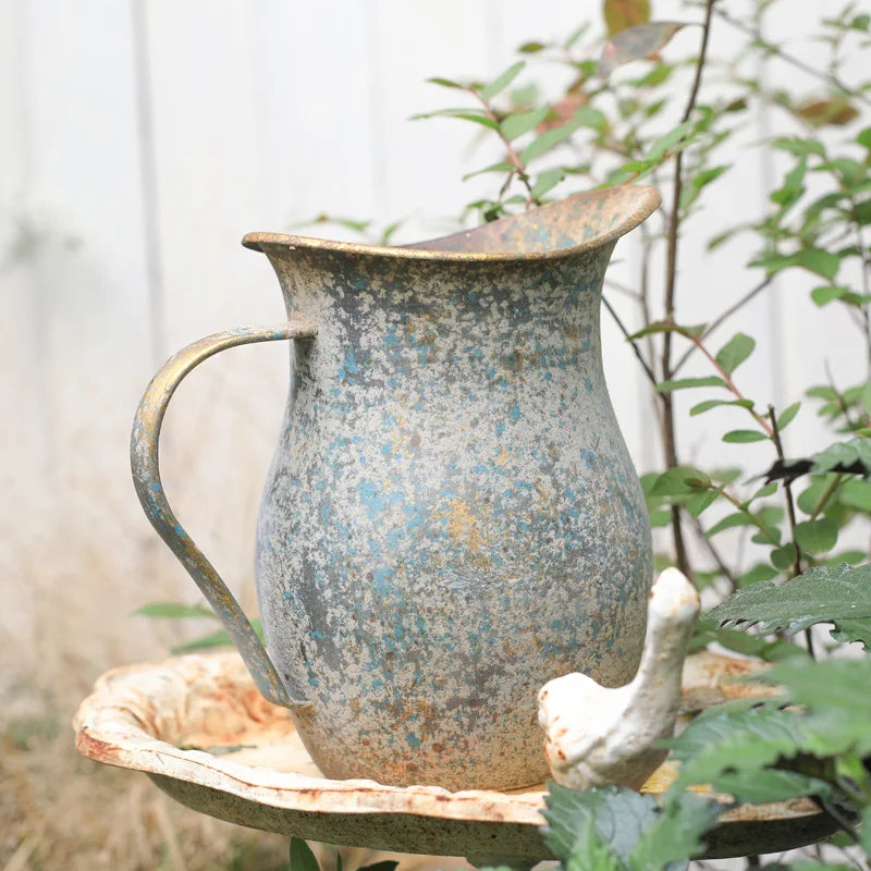 Vintage Galvanized Flower Vase