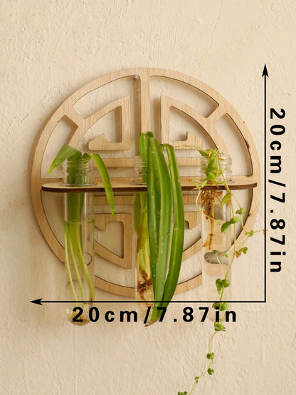 Wall Mounted Wooden Propagation Vase rack