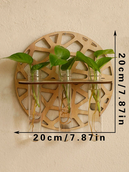 Wall Mounted Wooden Propagation Vase rack
