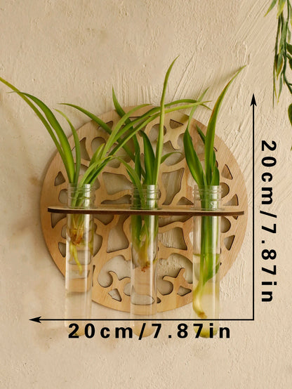 Wall Mounted Wooden Propagation Vase rack
