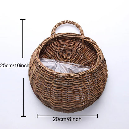 Wall Hanging Wicker Rattan Basket